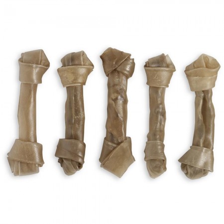 Raw Hide Knotted Bone Natural 7˝" 70-80 gr